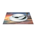 thumbnail image 3 of Sea and Beach 12×18 inch Placemats Heat Resistant Washable Foldable Rectangular Placemats Set Decoration Indoor Outdoor for Kitchen Dining Table 6PCs, 3 of 8