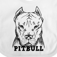 thumbnail image 4 of Inktastic Pitbull Sketch Portrait with Dog Breed Name Boys or Girls Baby Bib, 4 of 4