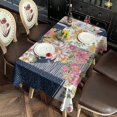 thumbnail image 6 of Pioneer Flower Floral Print Pattern Rectangle Tablecloth 60"x102",Waterproof Polyester Rectangle Table Cloth, Wipeable Spillproof Polyester Tablecloth for Dining, Camping, Indoor and Outdoor, 6 of 6
