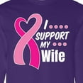 thumbnail image 4 of Inktastic Breast Cancer Awareness I Support My Wife with Pink Ribbon Long Sleeve T-Shirt, 4 of 5