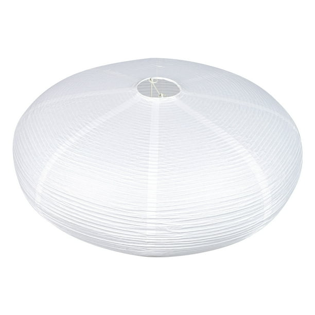 Pantalla de papel para lámpara colgante, pantalla blanca sencilla para lámpara de techo.