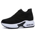 thumbnail image 1 of Zapatos casuales deportivos bajos de malla ligera, zapatillas de deporte de tacón oculto antideslizantes de punto de moda, calzado de mujer, 1 of 3