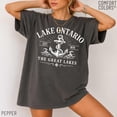 thumbnail image 2 of Lake Ontario Anchor T-shirt Lake Ontario Graphic Tee Great Lakes Apparel Nautical Theme Shirt Anchor Design Top, 2 of 9