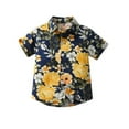 thumbnail image 2 of Sentuca Summer Boys Shirts Short Sleeve Button-down Shirts Hawaiian Beach Graphic Tees for Kids Clothes Size 6T, 2 of 4