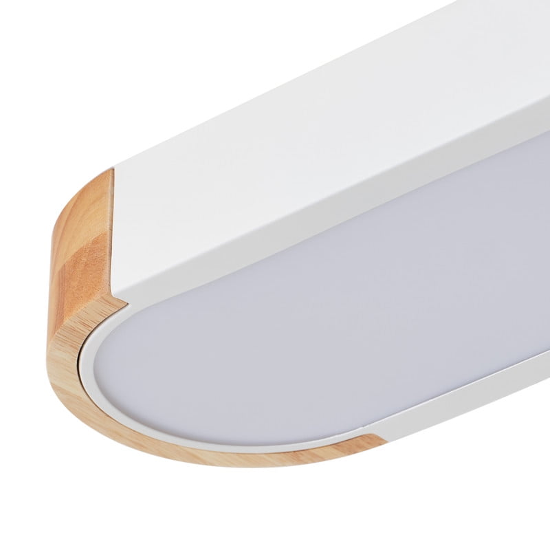 Dimmable LED Flush Mount Ceiling Light, 5000K Modern Ceiling Light Fixture with PS Lampshade for Kitchen/Bedroom/Hallway/Entryway (White)