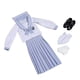 thumbnail image 5 of 1:6 Traje de uniforme para niñas Cosplay Conjunto de top de manga larga Traje de ropa interior de moda para azul claro, 5 of 7