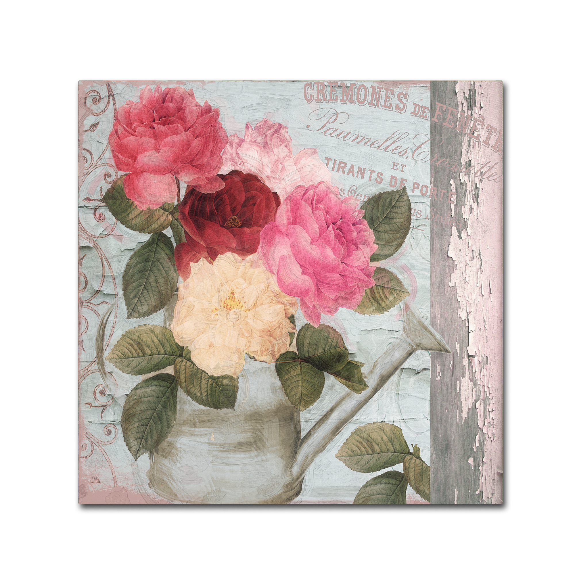 Trademark Fine Art "Chalet d'Ete Roses" Canvas Art by Color Bakery