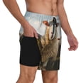 thumbnail image 2 of Balery Cute Prairie Sheep Herd Bañador para hombre, shorts de playa de secado rápido con entrepierna y forro de compresión-Medium, 2 of 6