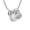 thumbnail image 3 of SuperJeweler Q Initial Necklace in White Gold With 7 Diamonds, Serif Style, With Free 18 inch Cable Chain, for Women, 3 of 7