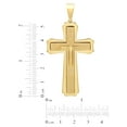 thumbnail image 4 of Mens Gold-Tone Stainless Steel Stacked Cross Pendant Necklace, 4 of 5
