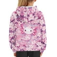 thumbnail image 4 of DISNIMO Axolotl Hoodies for Girls Kids Cherry Blossom Hoodies with Designs Matching Hoodies Boy and Girl Hooded Sweatshirt Boys 8-10 Pullover Hoodie Sweatshirts Children Fall Wear, 4 of 7