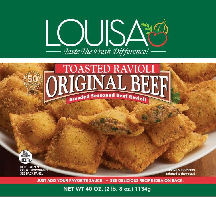 Louisa Original Beef Toasted Ravioli, 40 oz