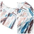thumbnail image 5 of UVN Summer Square Neck Blouses for Women 3/4 Sleeve Shirt Ladies Dressy Casual Button Tunic Tops, 5 of 8
