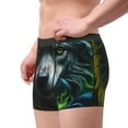 thumbnail image 3 of Rateoe Realistic Style Colorful Wolf A Mens Boxer Briefs Poly Spandex Performance Boxer Briefs Underwear Hem Boxer Briefs - Small, 3 of 8