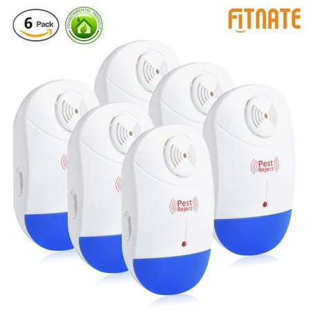 Fitnate Pest Repeller 6 Pack, Electronic Indoor Pest Control Plug In Repellent with Night Light for Insets and Rodents, Repel Ants, Mice, Bugs,Spiders,Roaches,Lizards and (Best Way To Repel Mice)