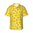 thumbnail image 2 of Yiaed Sunflowers2 Print Hawaiian Shirt for Men Short Sleeve Button Down Shirts Beach Shirts for Men-Small, 2 of 5