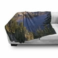 thumbnail image 3 of Lake Forest Soft Flannel Fleece Throw Blanket, Crater Lake Volcano Oregon American Scenery, Cozy Plush for Indoor and Outdoor Use, 70" x 90", Multicolor, by Ambesonne, 3 of 6
