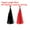 Black/Red, variant on 40Pcs Blue, Light Blue, Bright Orange, Dark Orange Tassel Garland Banner w Rope for Wedding Birthday Party Decoration
