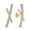 Yellow-Gold CZ Bar, variant on Love Knot Stud Earrings for Women - Gold Plated Textured Knot Design Earrings