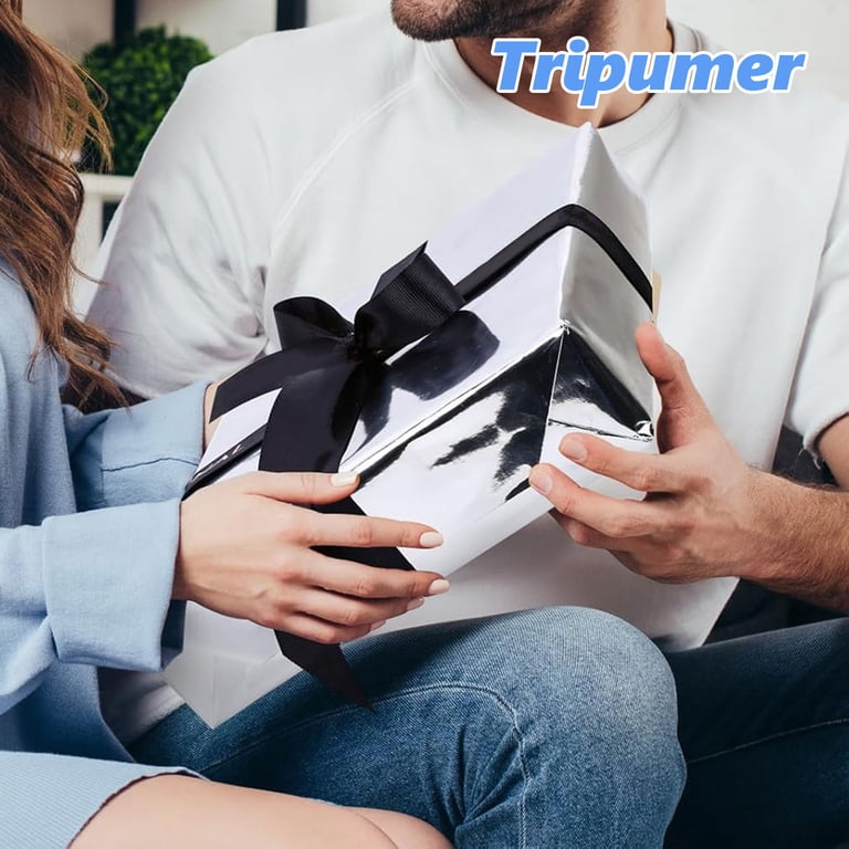Tripumer Metallic Wrapping Paper, Silver, 17" x 32.8 Feet photo 6