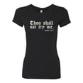 thumbnail image 2 of Wild Bobby, Thou Shall Not Try Me Mood 24:7, Inspirational/Christian, Women Slim Fit Junior Tee, Black, Small, 2 of 4