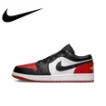 thumbnail image 3 of Zapatillas de baloncesto ASNike New Air Jordan 1 Low para hombre, informales, cómodas y acolchadas, zapatillas clásicas de moda, transpirables, en blanco y negro., 3 of 5
