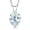 Aquamarine, March, variant on 1.65 Ct Oval Shape Black Onyx 925 Sterling Silver Pendant