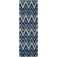 thumbnail image 2 of SAFAVIEH Cambridge Sam Geometric Wool Runner Rug, Navy/Ivory, 2'6" x 6', 2 of 7