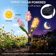 thumbnail image 3 of Rirool Solar Hyacinth Flower Lights Outdoor 2 Pack, Color Changing LED Garden Lights Waterproof Auto On/Off for Yard Patio Pathway Pink, 3 of 8