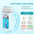 thumbnail image 3 of Portable cordless water flosser, mini oral irrigator with 3 modes and 4 nozzle tips, 7 waterproof rechargeable travel electric flosser, suitable for orthodontic care, sensitive teeth, orthodontics, 3 of 4