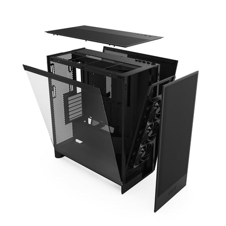NZXT H7 Flow v2 Black ミドルタワー型PCケース マットブラック｜CM-H72FB-01