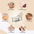 thumbnail image 3 of Professional Heavy Duty Stationary Massage Table Adjustable Facial Bed Beauty Salon Spa Tatoo Equipment with Open-Chest,Headrest(White), 3 of 16