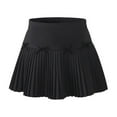 thumbnail image 2 of Mgmyaa Girls Pleated Uniform Skirt Elastic Waist A-Line School Mini Skirt with Built-in Shorts for Ages 3-11 Years, 2 of 8