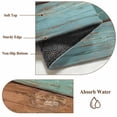 thumbnail image 6 of 5'x8' Area Rugs, Farmhouse Teal Brown Indoor Outdoor Area Rug for Living Room Bedroom, Vintage Retro Wooden Washable Bathroom Rugs Kitchen Floor Carpet Mats Home Decor Aesthetic, 6 of 8
