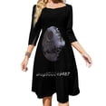thumbnail image 1 of Vestido de cuello cuadrado de la Estrella de la Muerte Vestido de verano dulce Vestido elegante con estampado de cuello halter para mujer Estrella de la Muerte, 1 of 6