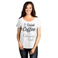 thumbnail image 2 of I Drink Coffee Like A Gilmore Girl Women's Fashion Slouchy Dolman T-Shirt Tee Heather White X-Large, 2 of 3