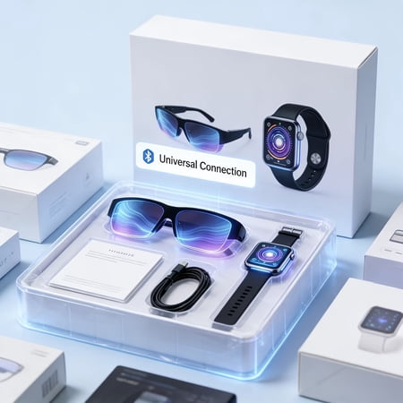 New discounted set: AI translation glasses & smart watch. 164-language real-time translation, photochromic lenses, AI chat, built-in mic and speaker.