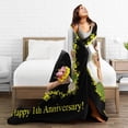 thumbnail image 5 of Custom Blanket Personalized Photos Text Collage Customized Picture Throws Blankets for Adults Kids Family Birthday, 1 Photo, 30x40 Inches, 5 of 6