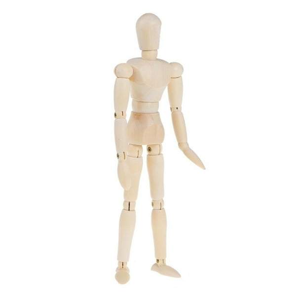 Maniquí de madera BuyWeek 5,5 pulgadas mini Maniquí de arte de madera