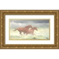 thumbnail image 1 of Murdock, Ramona 32x18 Gold Ornate Wood Framed with Double Matting Museum Art Print Titled - Running Wild, 1 of 4