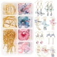 thumbnail image 1 of Kit de fabricación de joyas SUNNYCLUE, pendientes de tela con forma de mariposa, 1 of 7