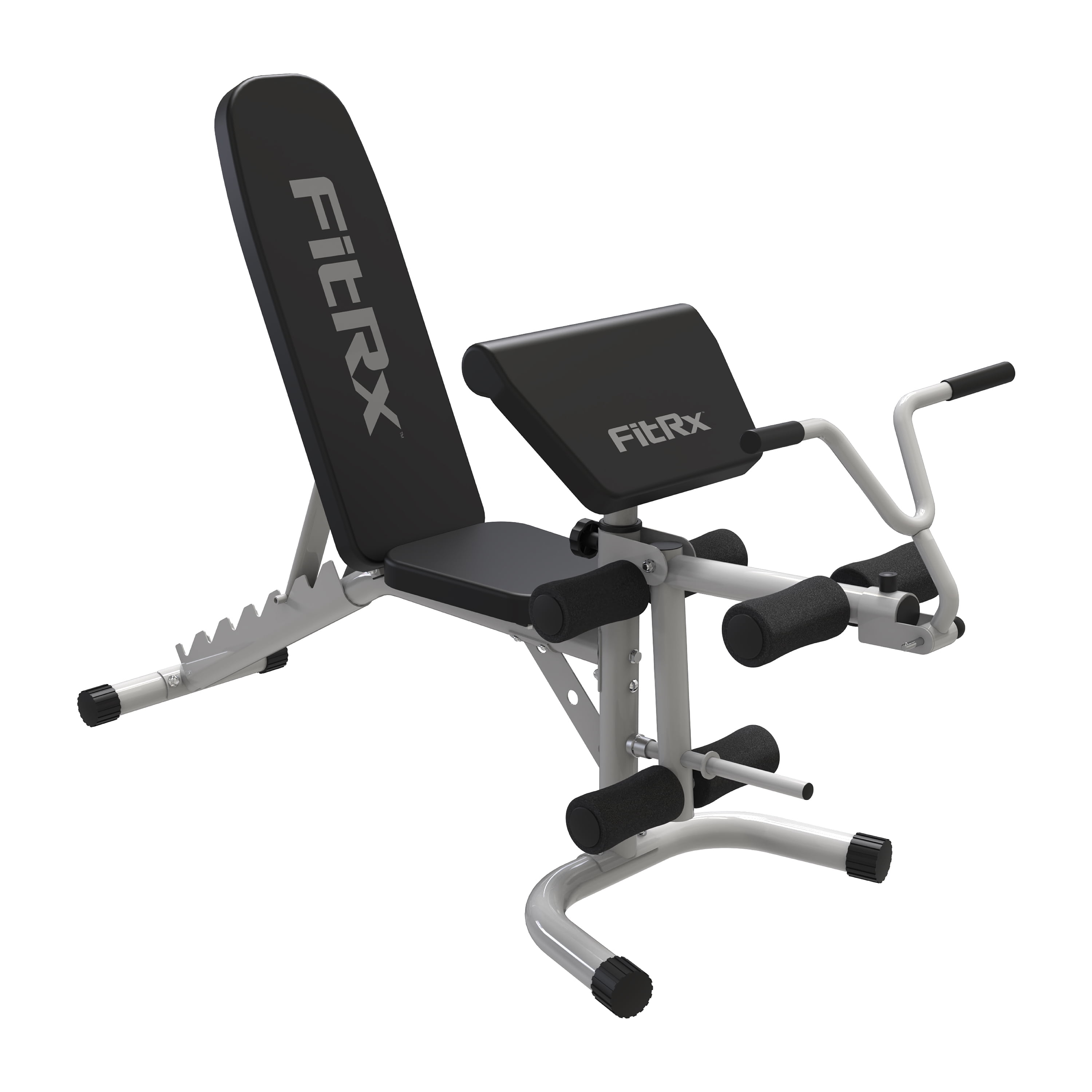 FitRx Weight Bench with Squat Rack, Adjustable Workout Bench and Squat Rack for Home Gym