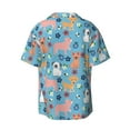 thumbnail image 2 of Xecao offers the Cute Dog for Men's Casual Short-sleeved Shirt, a button-up collared shirt with a pocket, perfect for beach vacations and yacht travel in the Large size., 2 of 7