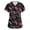 Hot Pink_#03, variant on Sewkxo Women Halloween Star Moon Bat Pattern V Neck Medical Scrub Top Short Sleeve Soft Breathable Nurse Uniform With Pockets,Green XL