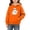 Orange, variant on BaoFuBaoMei Lightweight Hoodie Boys Girls Halloween Ghost Long Cuffed Sleeve Sweatshirt Tops with Pockets Fleece Lined Loose Hooded Fall Clothing for Daily Wear School Party Classroom Celebration
