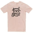 thumbnail image 2 of Oversized Trust Yourself Phrase Graphic Design Short Sleeve Cotton Jersey T-Shirt - Pale Pink 2XL, 2 of 4