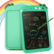 10 Inch LCD Writing Tablet Toys for 3 4 5 6 7 8 Year Old Boys Girls Gifts, Colorful Drawing Board Writing Doodle Pad, Portable Scribbler Boards Educational Toys Gifts for Kids Learning (Cyan Dinosaur)