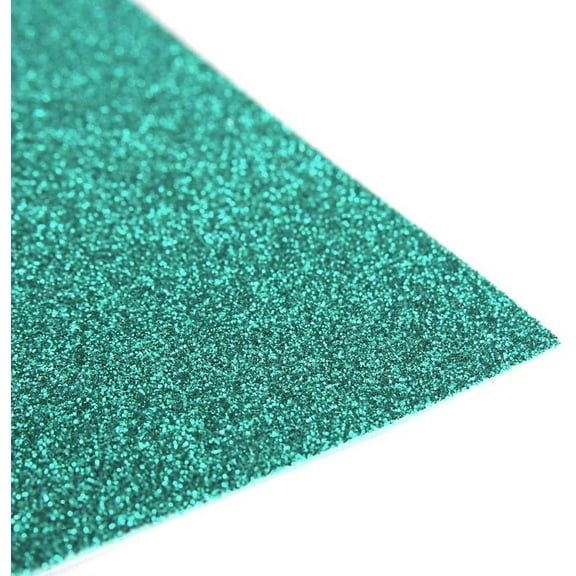Glitter EVA Foam Sheet, 9-1/2-Inch x 12-Inch, 10-Piece, Aqua