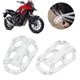 thumbnail image 4 of Pedal De Pie Ancho Para Motocicleta, 2 Uds., Clavijas De Pie Ampliadoras, Modificación De Aleación De Aluminio Resistente Térmica, Resistente Al Desgaste Para Motocicleta Cergrey Plata, 4 of 8