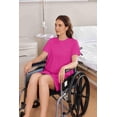 thumbnail image 3 of Pinspark Open Back Hospital Gowns for Women Tear Away Short Sleeve Post Surgery Soft Nightgowns for Elderly Women With Pocket, 3 of 6